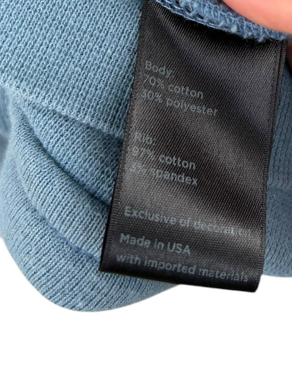 Flint and Tinder 10 Year Heavyweight Sweatshirt Hoodie - Size Mens Medium - Blue - Picture 8 of 8